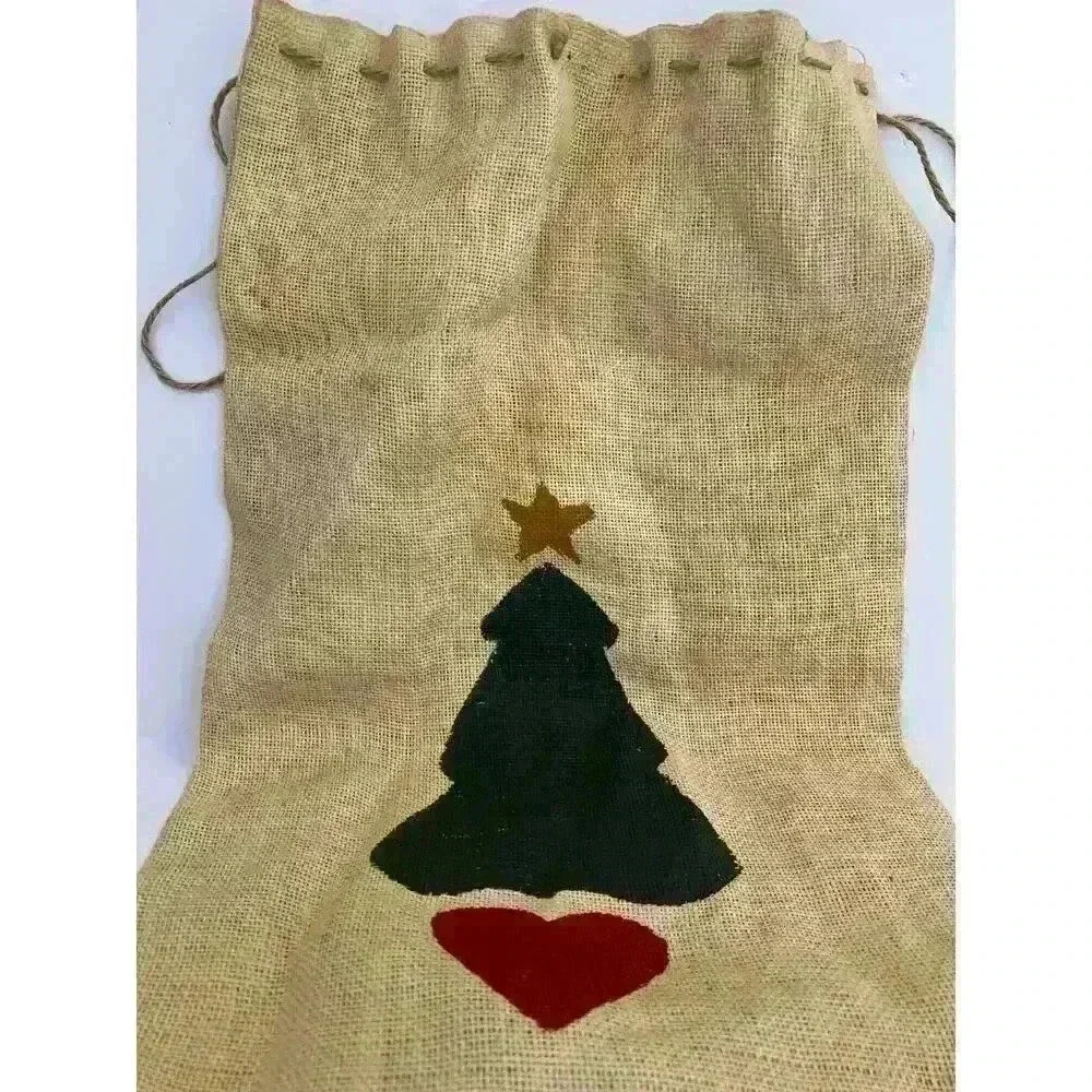 Christmas Sack (Medium Size) -Drawstring Goody Gift Bag for Christmas Treats